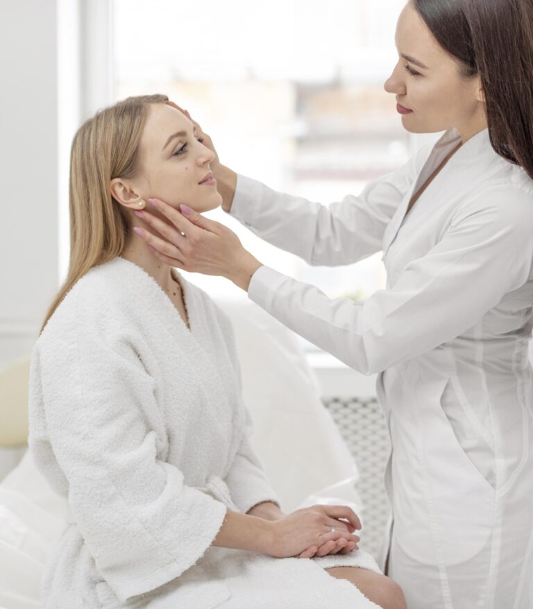 beautician woman clinic consultation